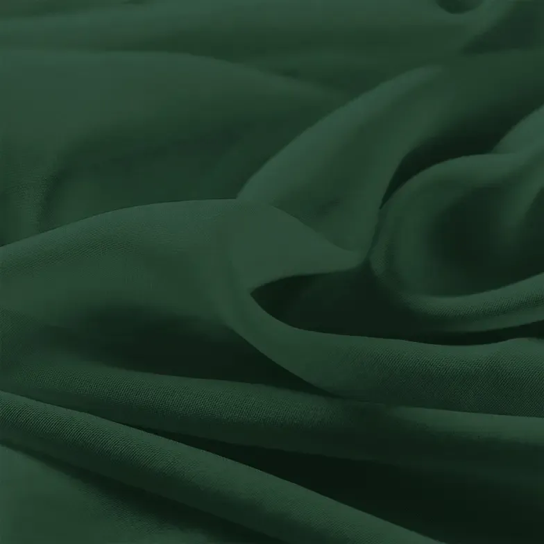 Hunter Green Chiffon Fabric By The 1/2 Yard