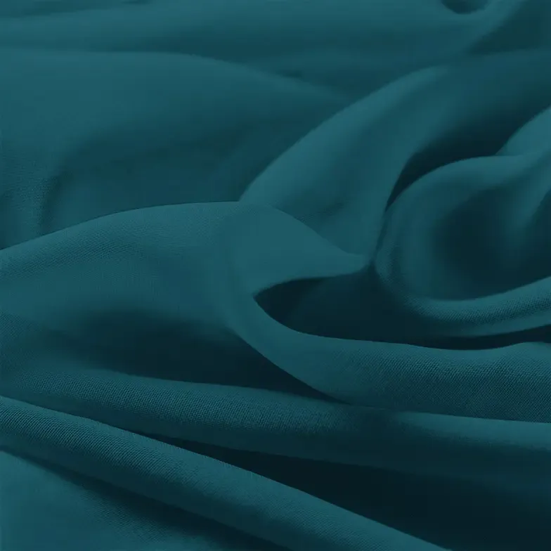 Ink Blue Chiffon Fabric By The 1/2 Yard