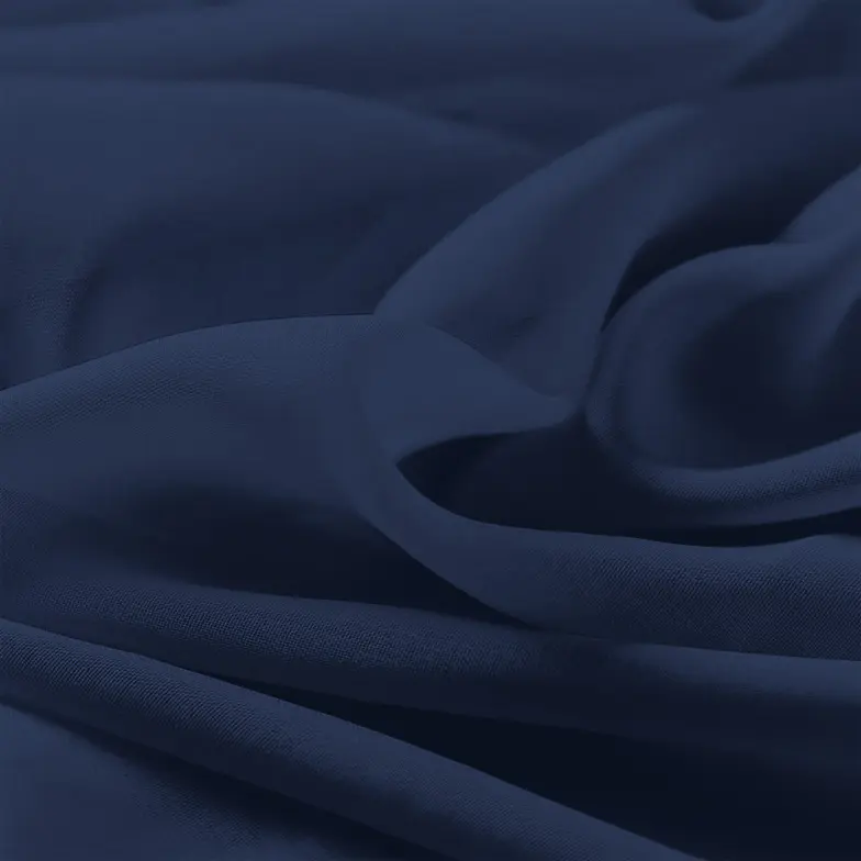 Navy Blue Chiffon Fabric By The 1/2 Yard