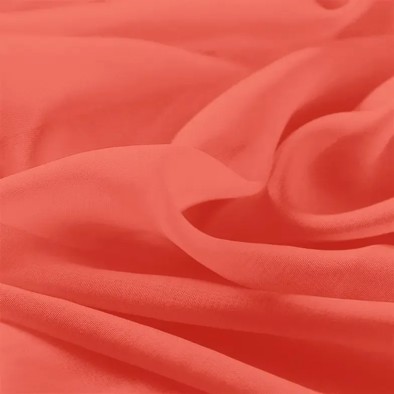 Papaya Chiffon Fabric By The 1/2 Yard