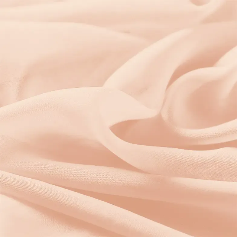 Pearl Pink Chiffon Fabric By The 1/2 Yard