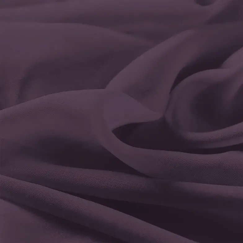 Plum Chiffon Fabric By The 1/2 Yard