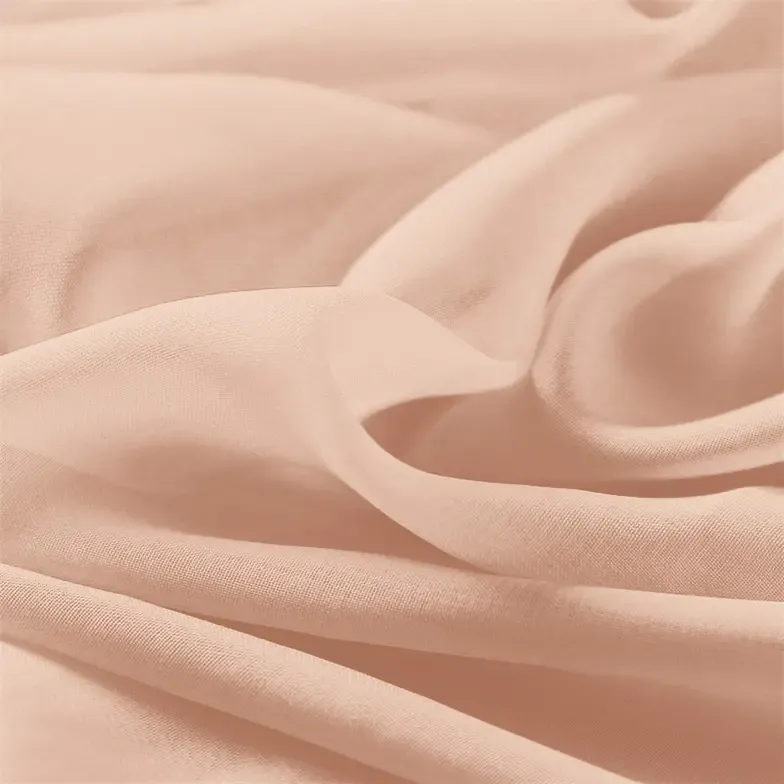 Rose Gold Chiffon Fabric By The 1/2 Yard