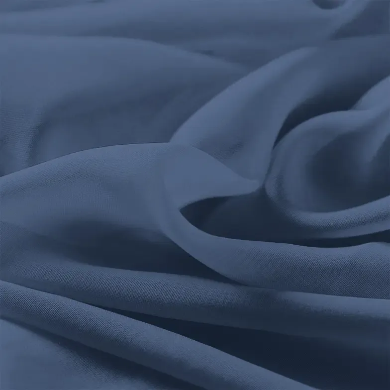 Slate Blue Chiffon Fabric By The 1/2 Yard