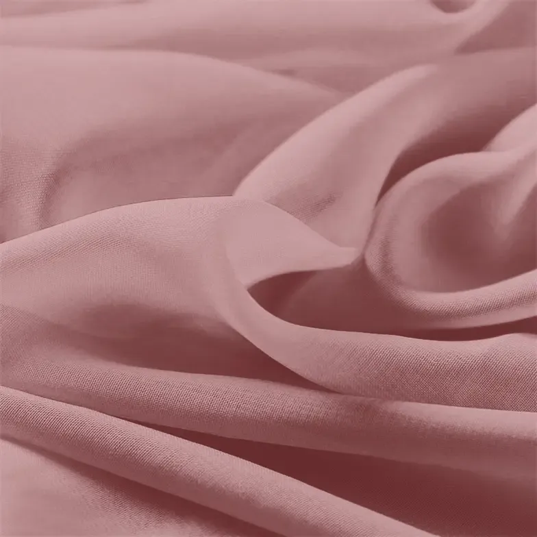 Vintage Mauve Chiffon Fabric By The 1/2 Yard