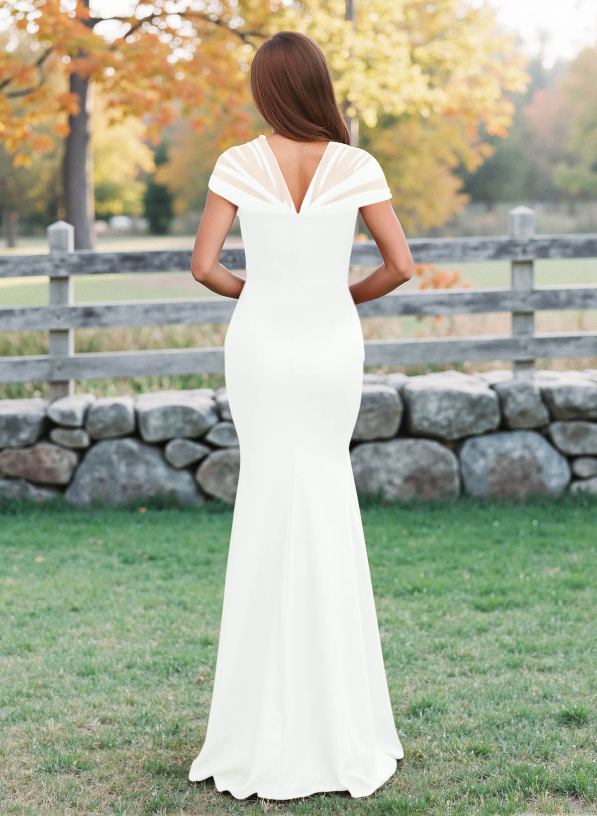 Elegant V-Neck Floor-Length Mermaid Satin/Tulle Bridesmaid Dresses, product image 66