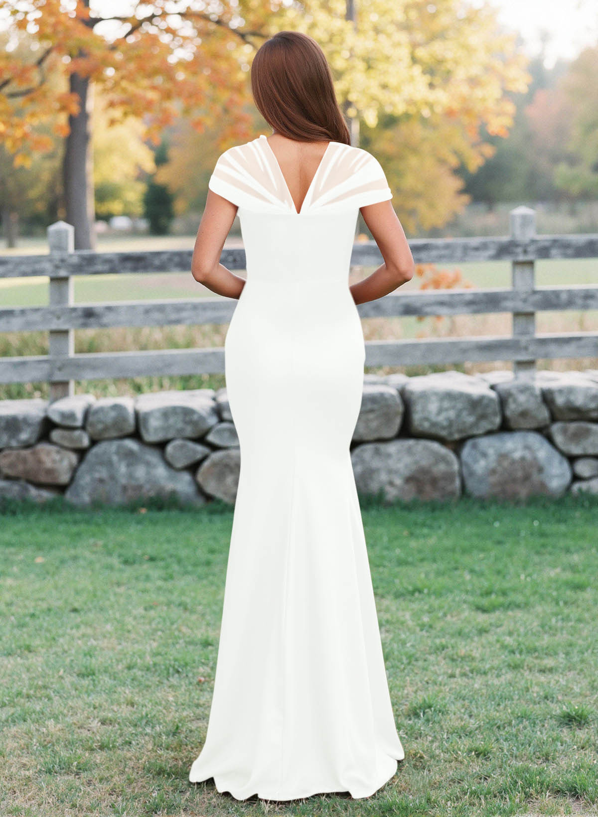 Elegant V-Neck Floor-Length Mermaid Satin/Tulle Bridesmaid Dresses, product image 66