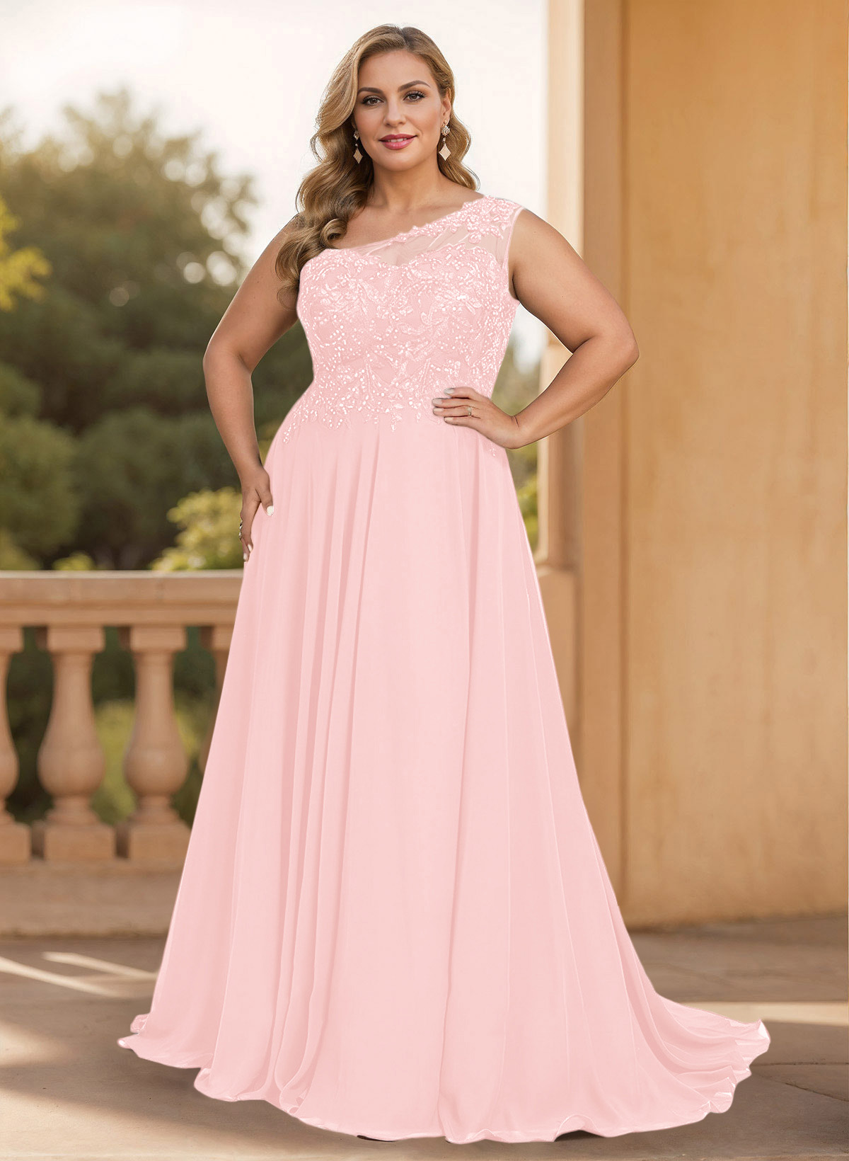 A-Line One-Shoulder Chiffon Mother Of The Bride Dresses With Appliques Lace/High Split