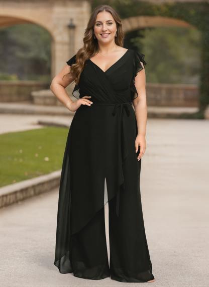 Jumpsuit/Pantsuit Chiffon(Non-Stretch) Mother Of The Bride Dresses, product image 3