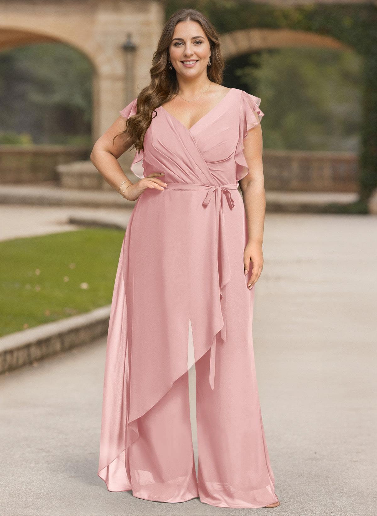 Jumpsuit/Pantsuit Chiffon(Non-Stretch) Mother Of The Bride Dresses, product image 37