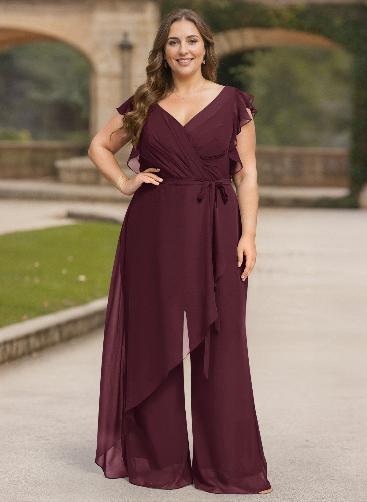 Jumpsuit/Pantsuit Chiffon(Non-Stretch) Mother Of The Bride Dresses, product image 51