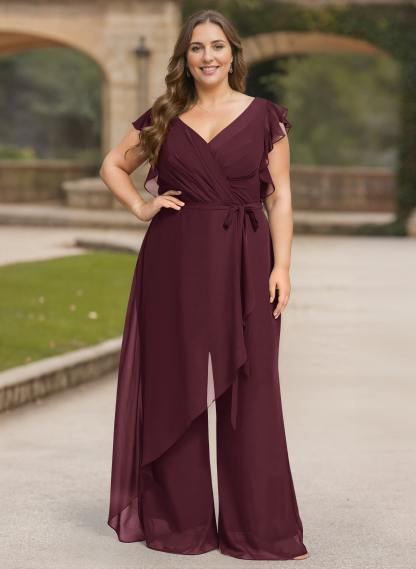 Jumpsuit/Pantsuit Chiffon(Non-Stretch) Mother Of The Bride Dresses, product image 51