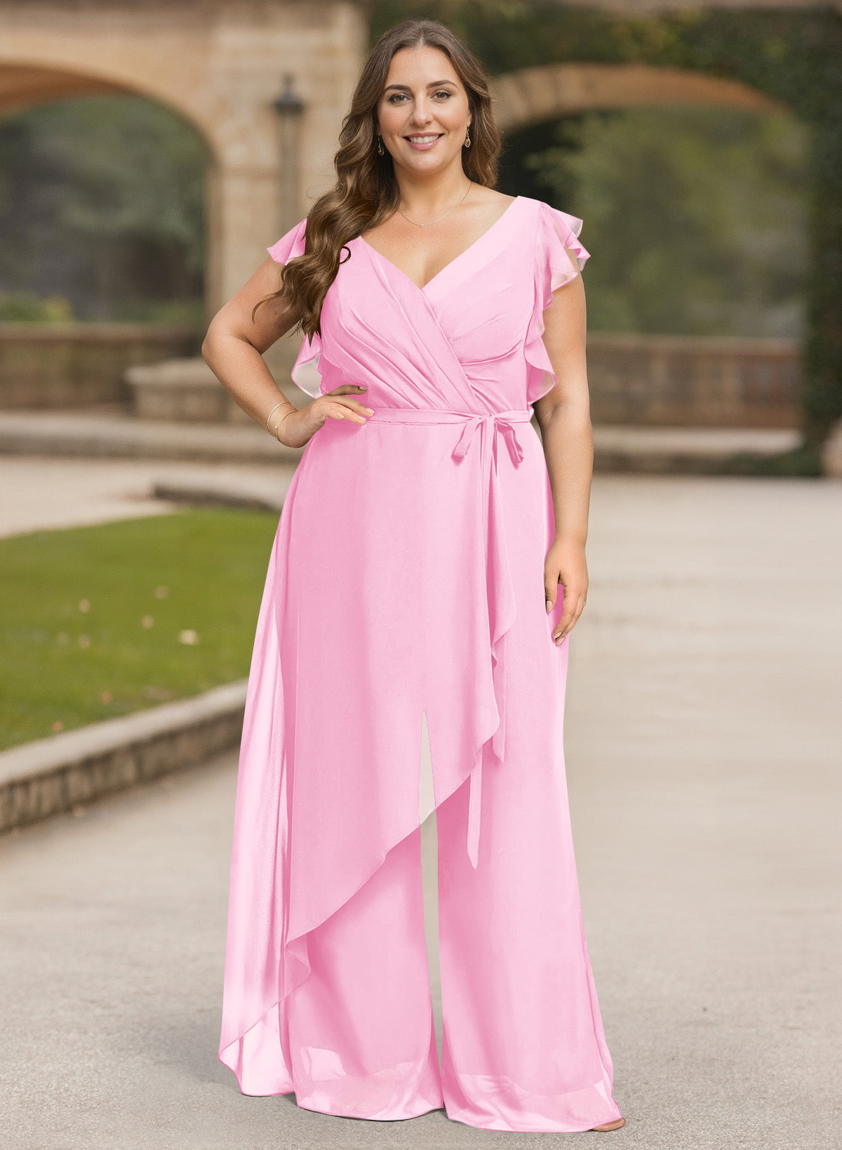 Jumpsuit/Pantsuit Chiffon(Non-Stretch) Mother Of The Bride Dresses, product image 45