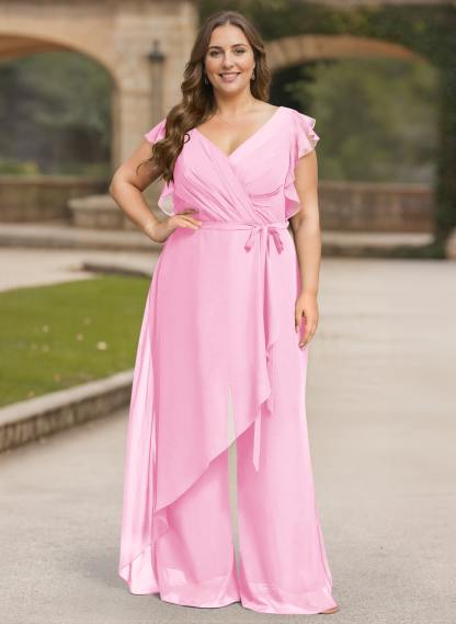 Jumpsuit/Pantsuit Chiffon(Non-Stretch) Mother Of The Bride Dresses, product image 45