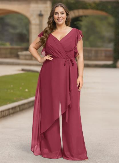 Jumpsuit/Pantsuit Chiffon(Non-Stretch) Mother Of The Bride Dresses, product image 53