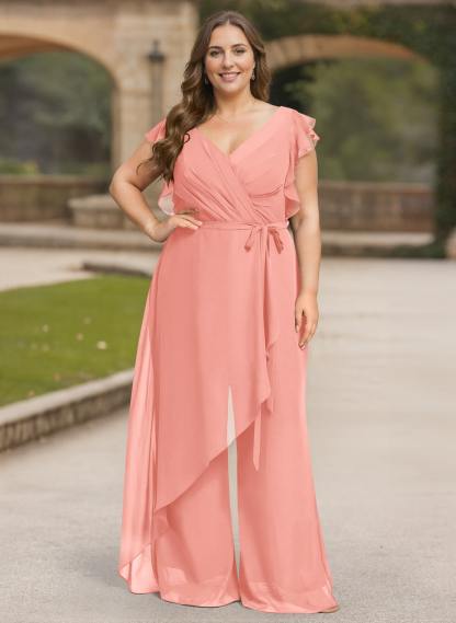 Jumpsuit/Pantsuit Chiffon(Non-Stretch) Mother Of The Bride Dresses, product image 41