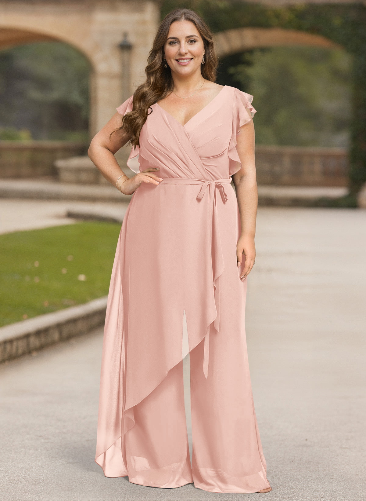 Jumpsuit/Pantsuit Chiffon(Non-Stretch) Mother Of The Bride Dresses, product image 33