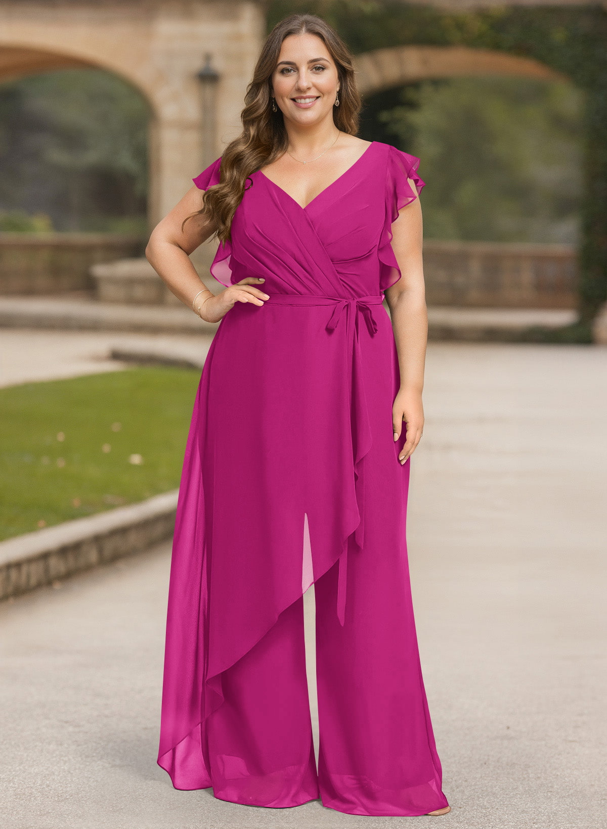 Jumpsuit/Pantsuit Chiffon(Non-Stretch) Mother Of The Bride Dresses, product image 29