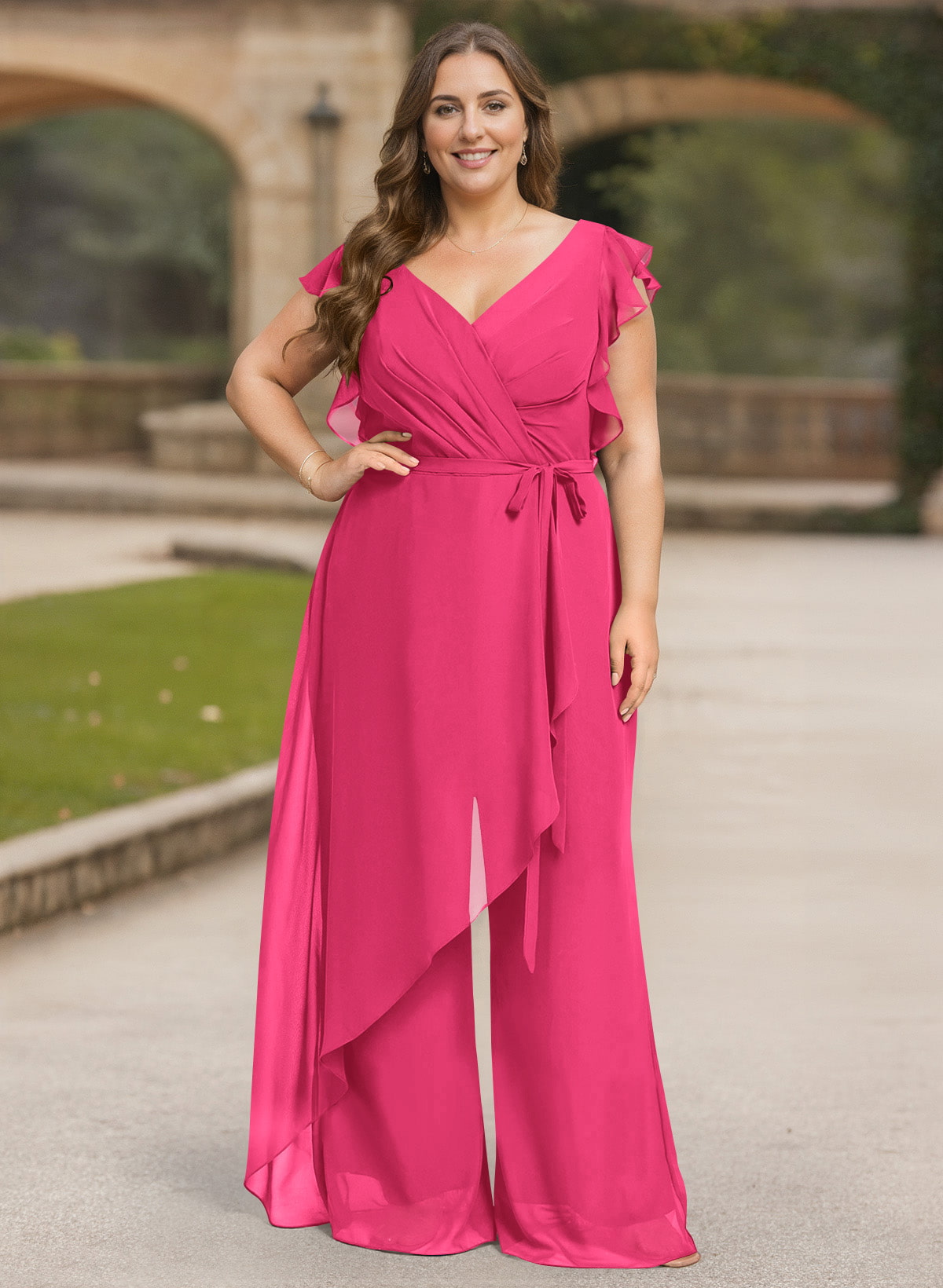Jumpsuit/Pantsuit Chiffon(Non-Stretch) Mother Of The Bride Dresses, product image 31