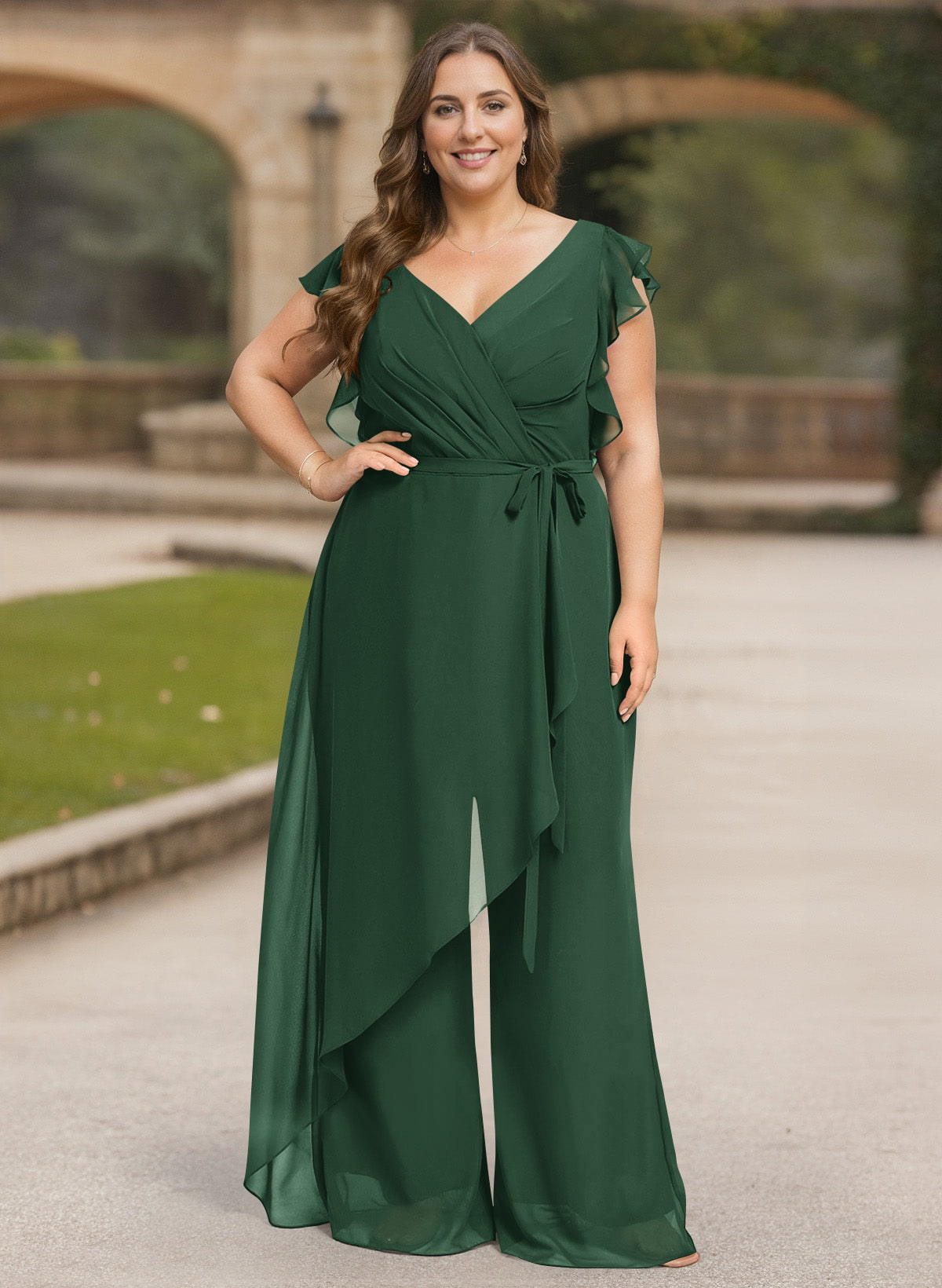 Jumpsuit/Pantsuit Chiffon(Non-Stretch) Mother Of The Bride Dresses, product image 61