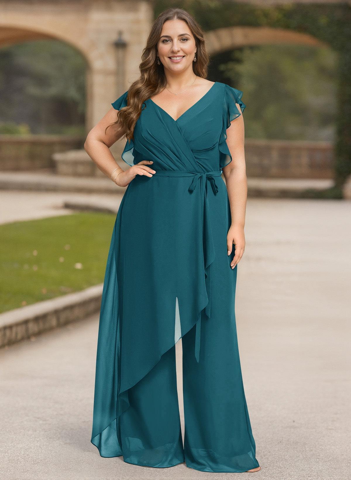 Jumpsuit/Pantsuit Chiffon(Non-Stretch) Mother Of The Bride Dresses, product image 19
