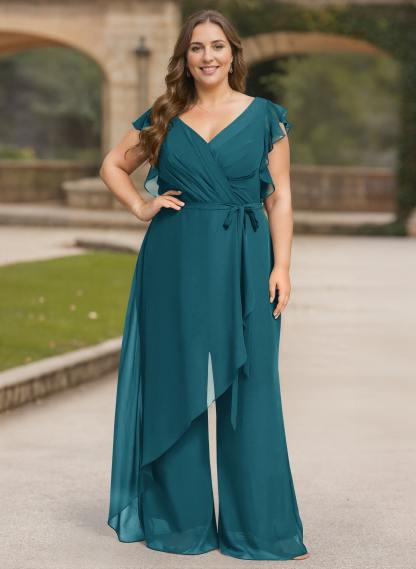 Jumpsuit/Pantsuit Chiffon(Non-Stretch) Mother Of The Bride Dresses, product image 19