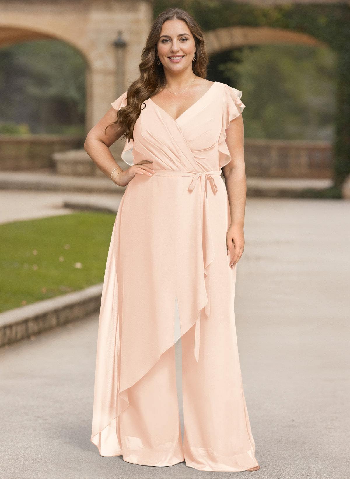 Jumpsuit/Pantsuit Chiffon(Non-Stretch) Mother Of The Bride Dresses, product image 35