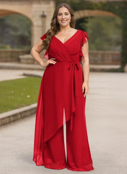Jumpsuit/Pantsuit Chiffon(Non-Stretch) Mother Of The Bride Dresses, product image 47