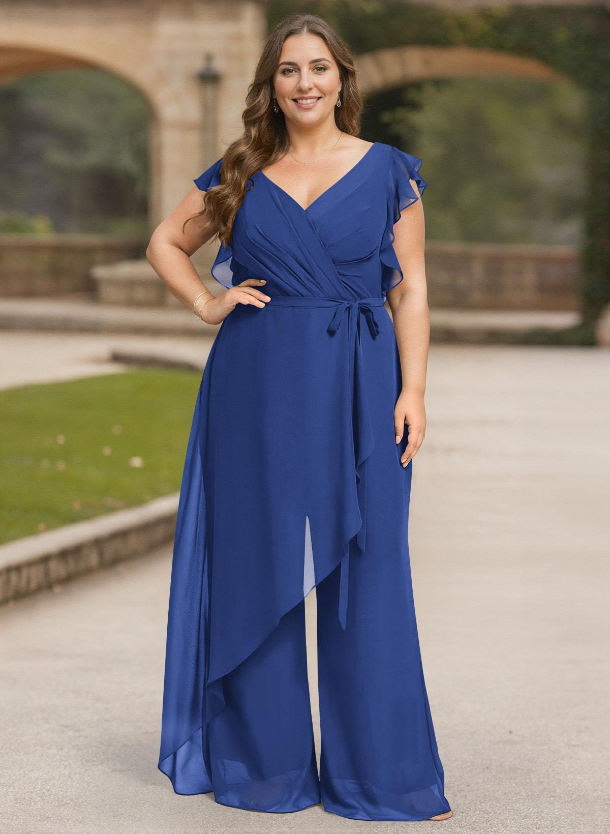 Jumpsuit/Pantsuit Chiffon(Non-Stretch) Mother Of The Bride Dresses, product image 9