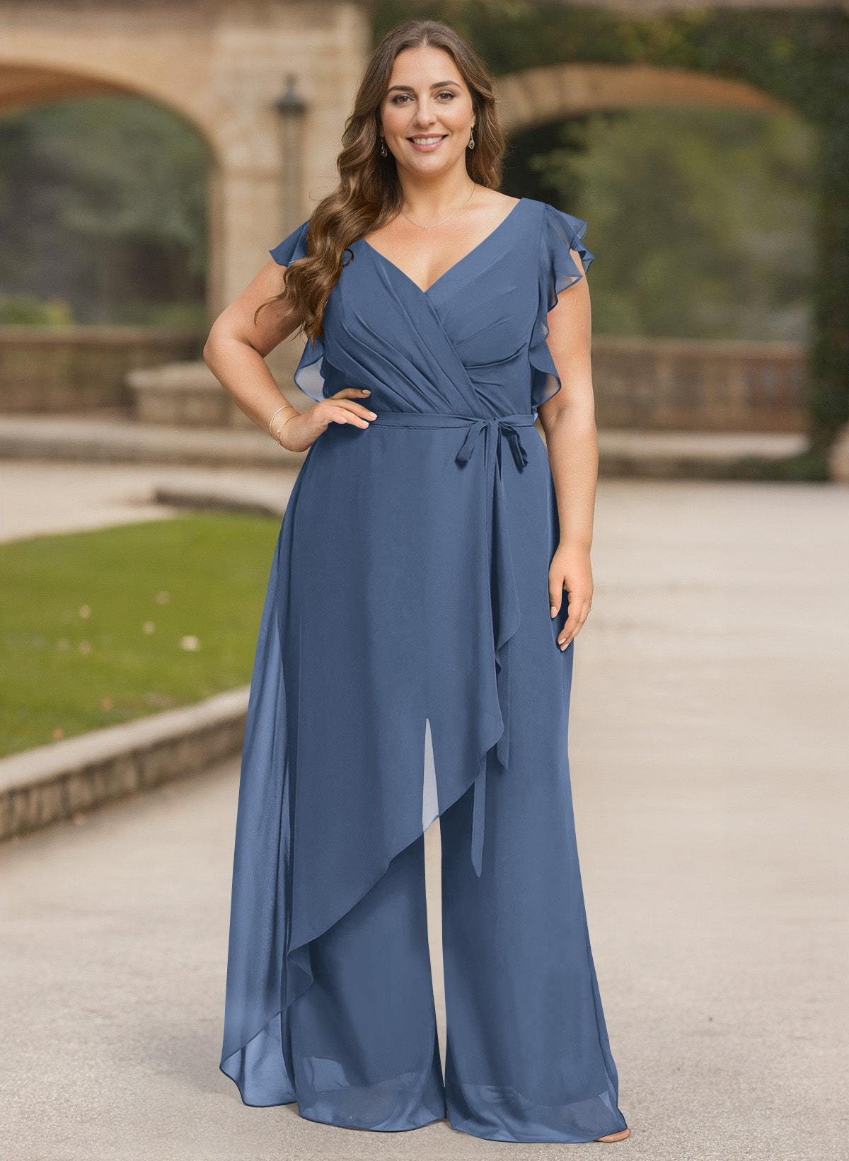 Jumpsuit/Pantsuit Chiffon(Non-Stretch) Mother Of The Bride Dresses, product image 11