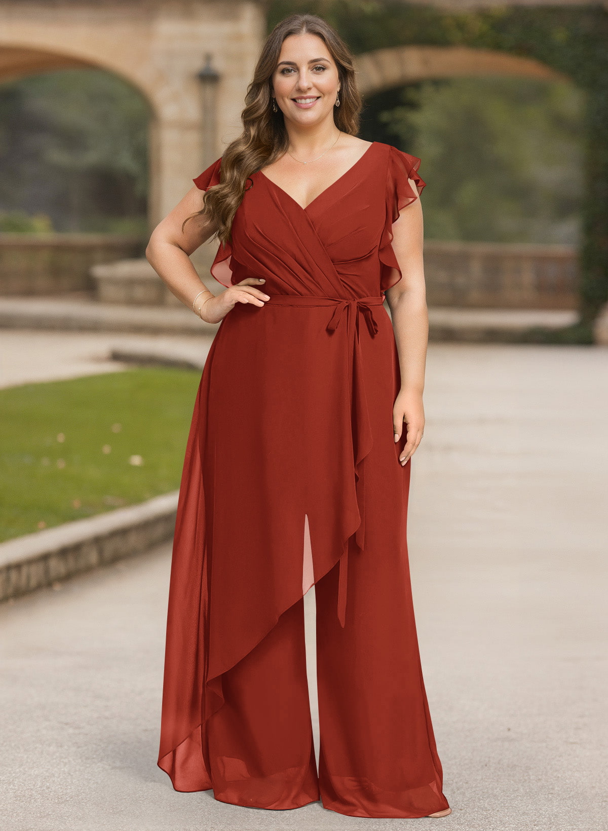 Jumpsuit/Pantsuit Chiffon(Non-Stretch) Mother Of The Bride Dresses, product image 57