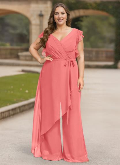 Jumpsuit/Pantsuit Chiffon(Non-Stretch) Mother Of The Bride Dresses, product image 59