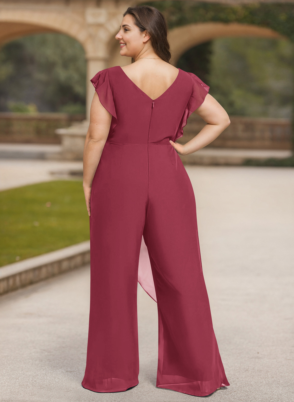 Jumpsuit/Pantsuit Chiffon(Non-Stretch) Mother Of The Bride Dresses, product image 54