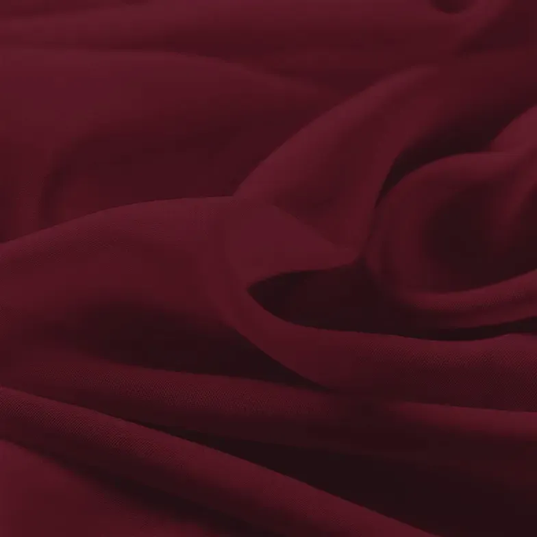 Burgundy Chiffon Fabric By The 1/2 Yard