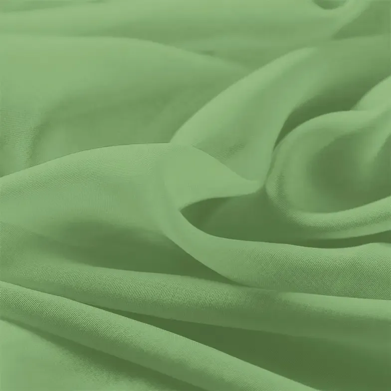 Moss Green Chiffon Fabric By The 1/2 Yard