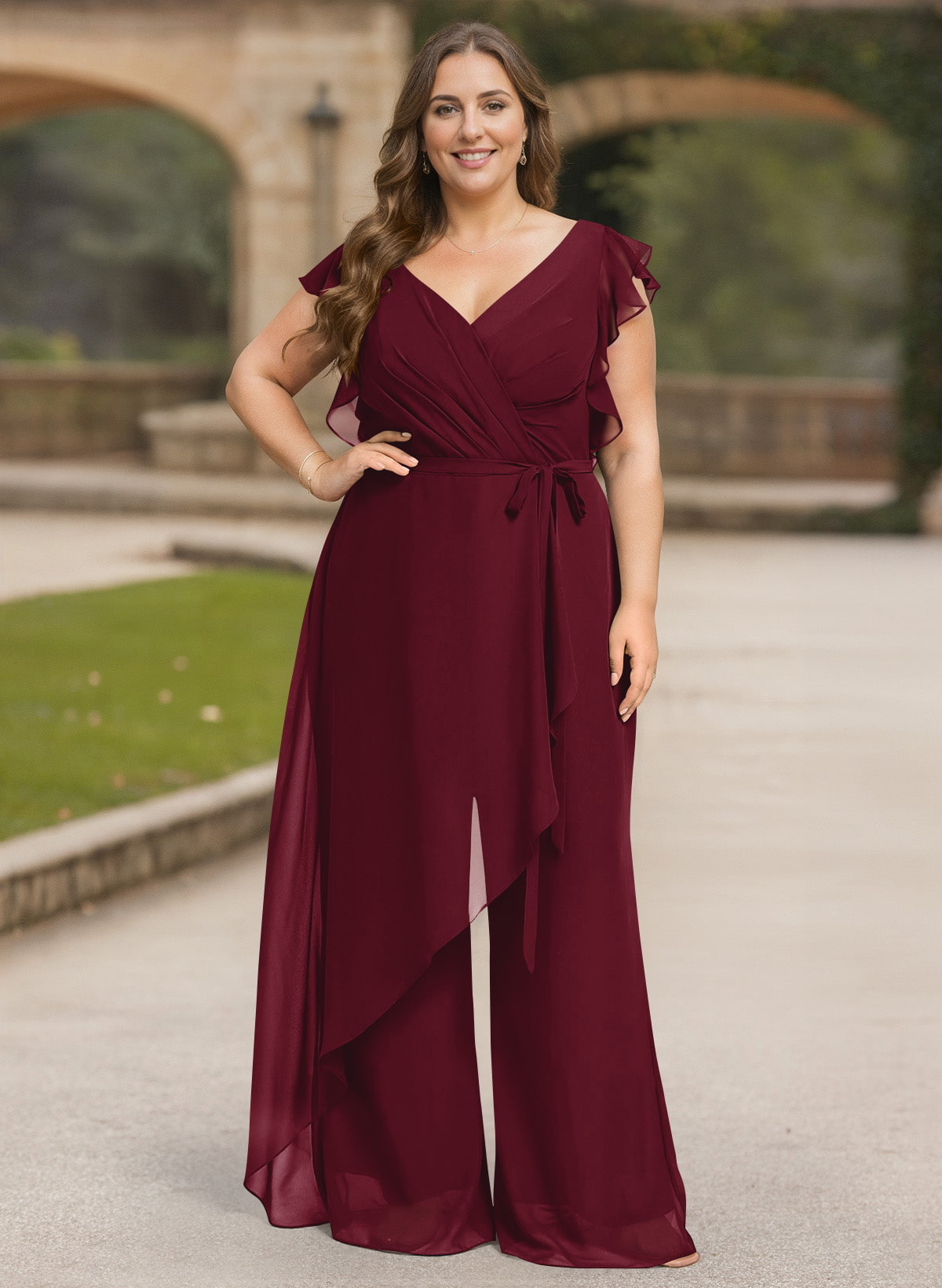 Jumpsuit/Pantsuit Chiffon(Non-Stretch) Mother Of The Bride Dresses, product image 49
