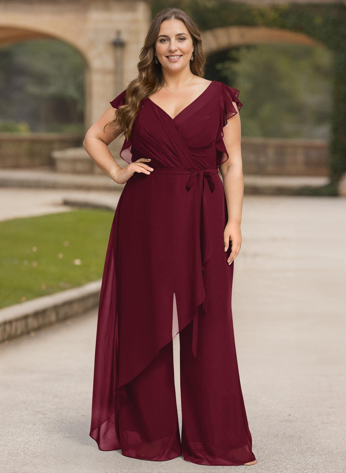 Jumpsuit/Pantsuit Chiffon(Non-Stretch) Mother Of The Bride Dresses, product image 49