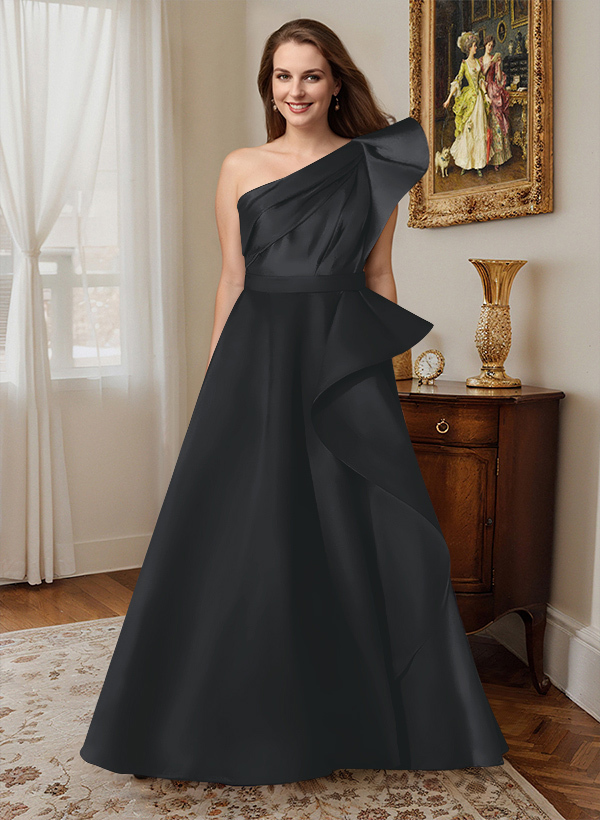 Simple One-Shoulder A-Line Mother Of The Bride Dresses, product image 3