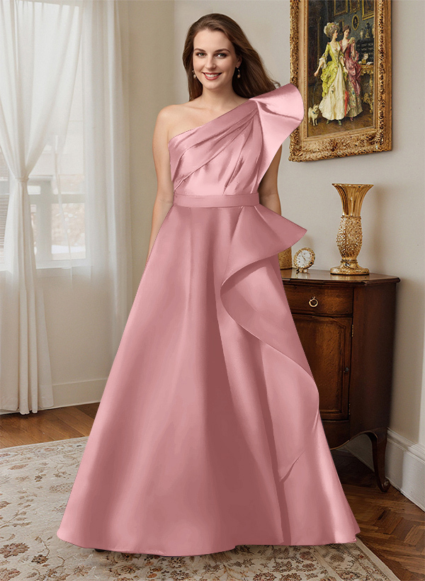 Simple One-Shoulder A-Line Mother Of The Bride Dresses, product image 37