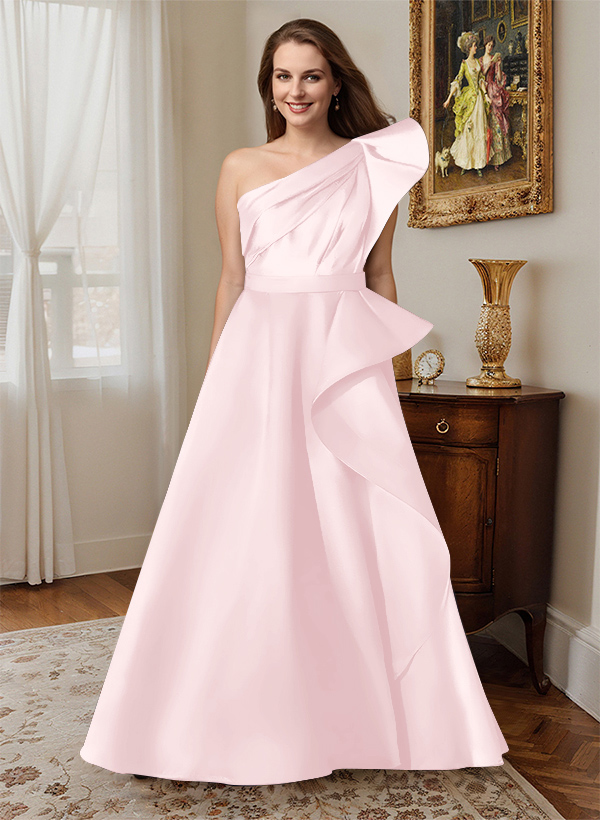 Simple One-Shoulder A-Line Mother Of The Bride Dresses, product image 43
