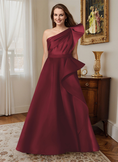 Simple One-Shoulder A-Line Mother Of The Bride Dresses, product image 49