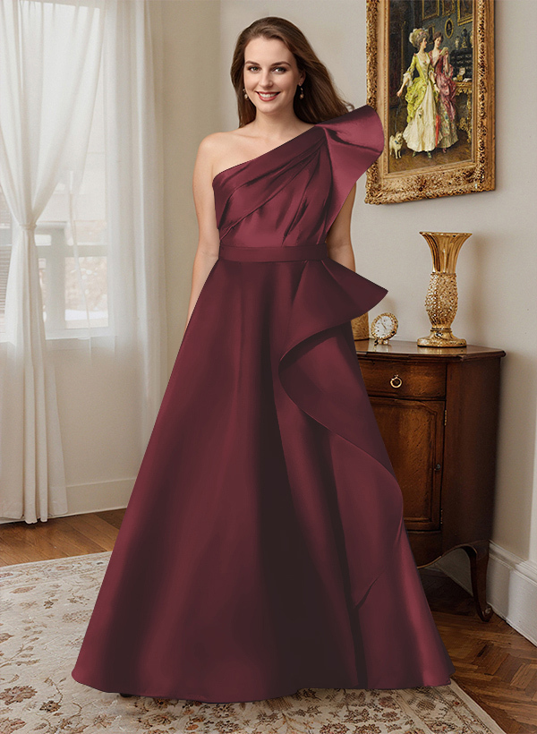 Simple One-Shoulder A-Line Mother Of The Bride Dresses, product image 51