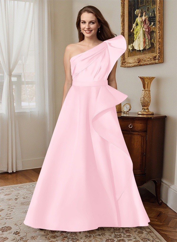 Simple One-Shoulder A-Line Mother Of The Bride Dresses, product image 45
