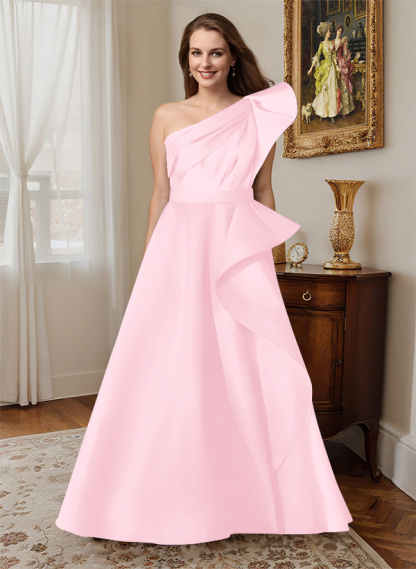 Simple One-Shoulder A-Line Mother Of The Bride Dresses, product image 45