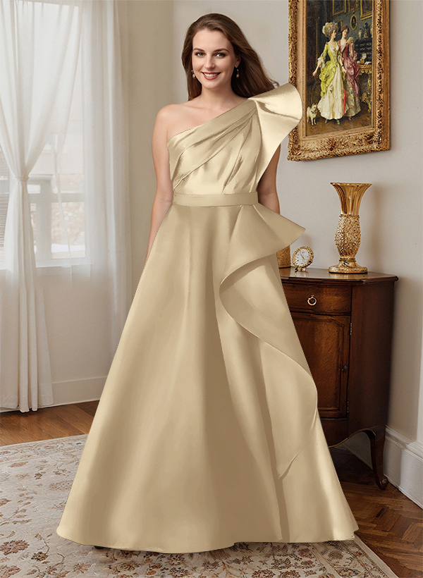 Simple One-Shoulder A-Line Mother Of The Bride Dresses, product image 5