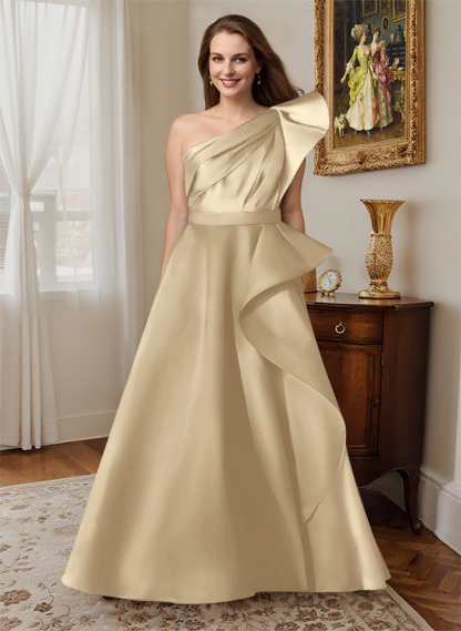Simple One-Shoulder A-Line Mother Of The Bride Dresses, product image 5