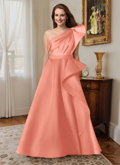 Simple One-Shoulder A-Line Mother Of The Bride Dresses, product image 41