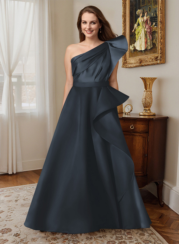 Simple One-Shoulder A-Line Mother Of The Bride Dresses, product image 7