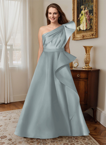 Simple One-Shoulder A-Line Mother Of The Bride Dresses, product image 15