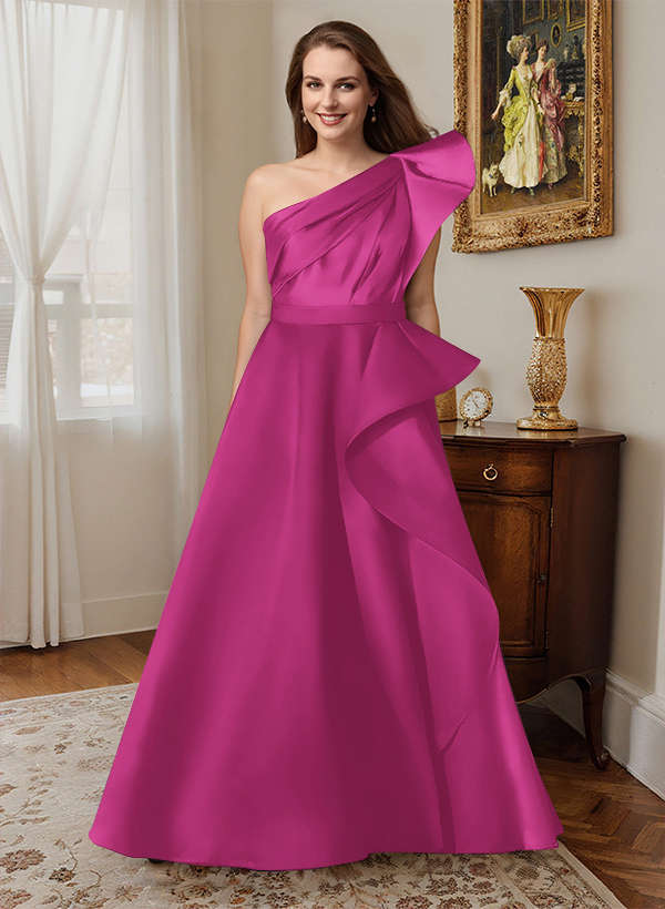 Simple One-Shoulder A-Line Mother Of The Bride Dresses, product image 29